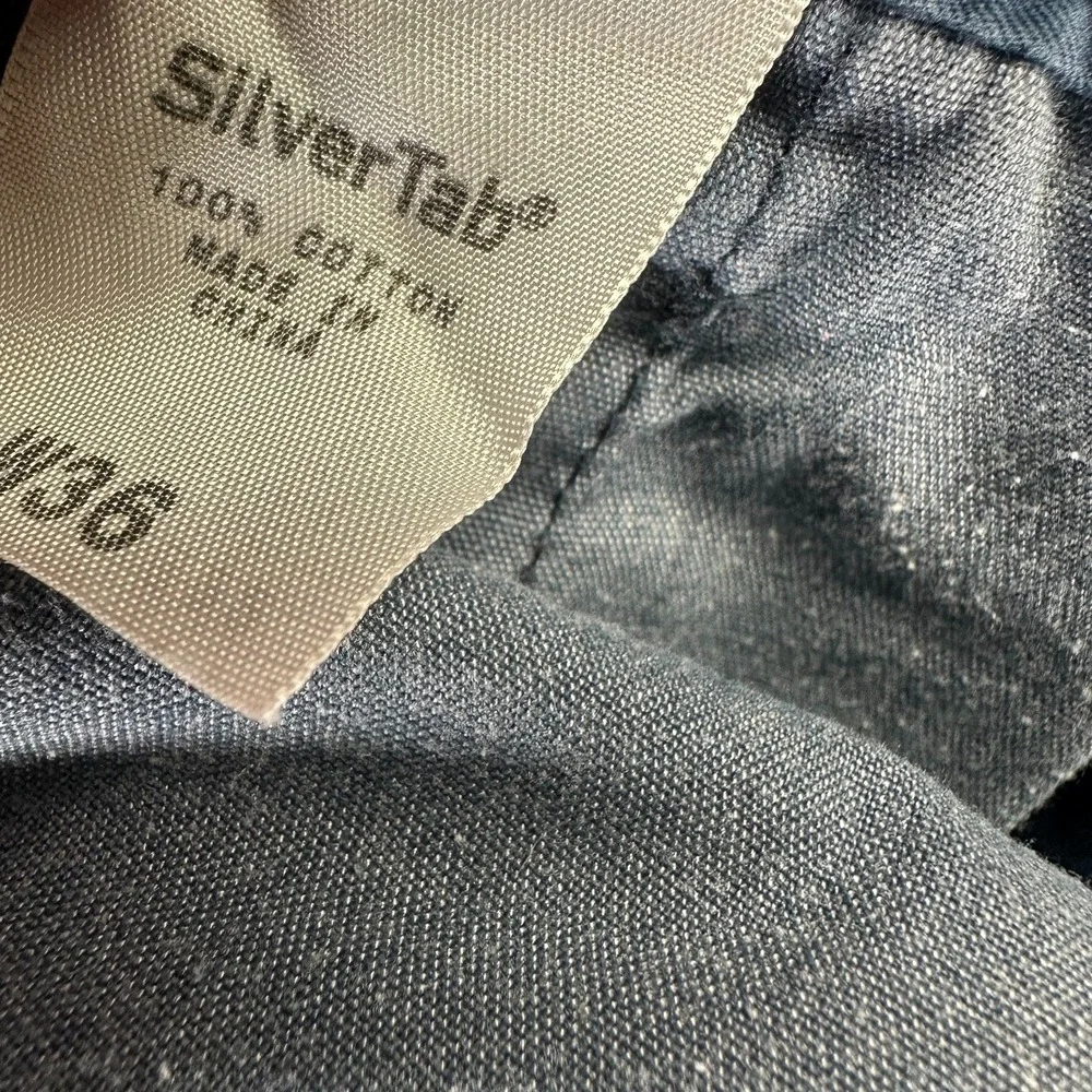 Vintage Levi's Silver Tab Shorts Men 36 Blue Cotton Cargo Utility Workwear Baggy